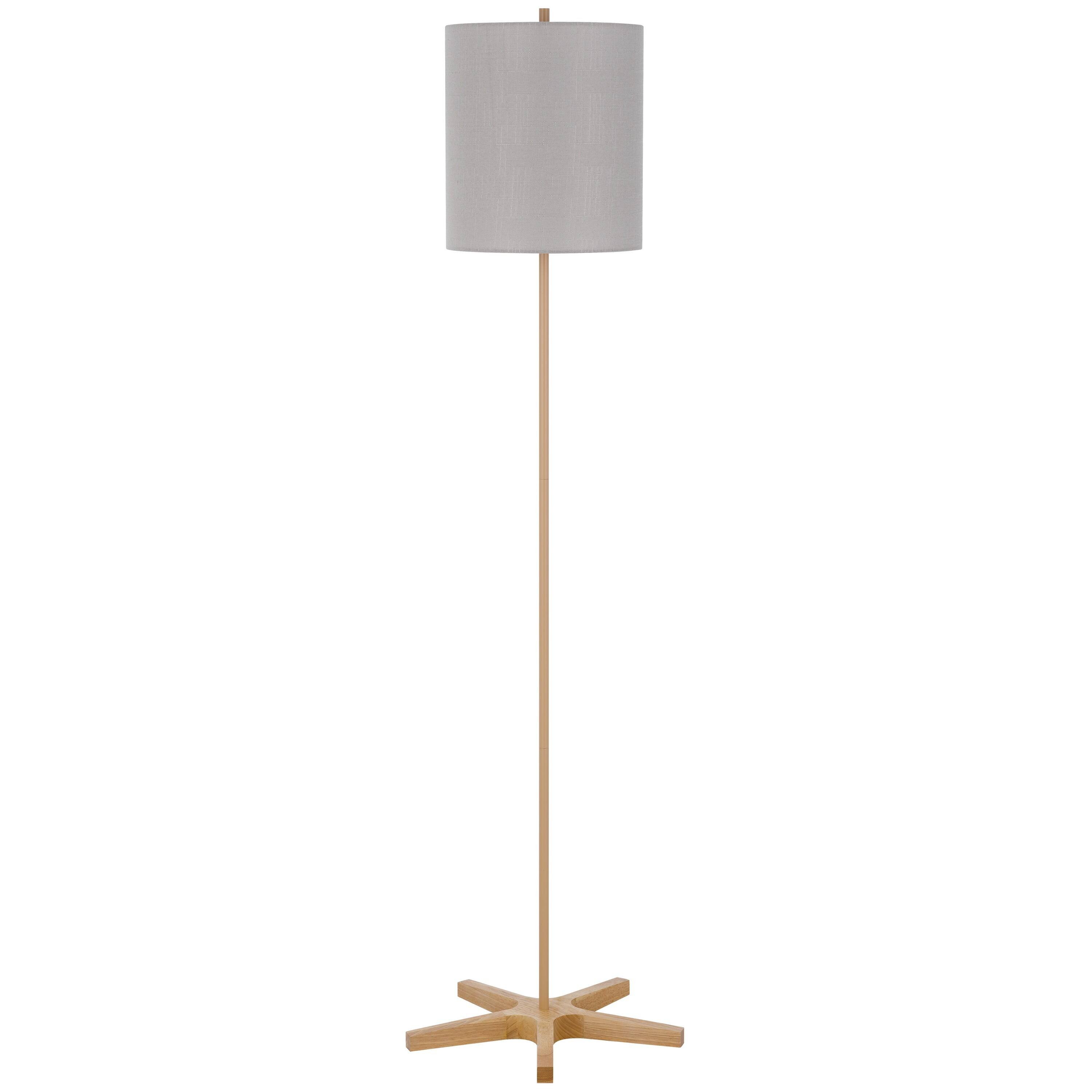 Front. Manhattan Lane - Plue 62 Inch Floor Lamp, Pole w Star Wood Base, Shade.