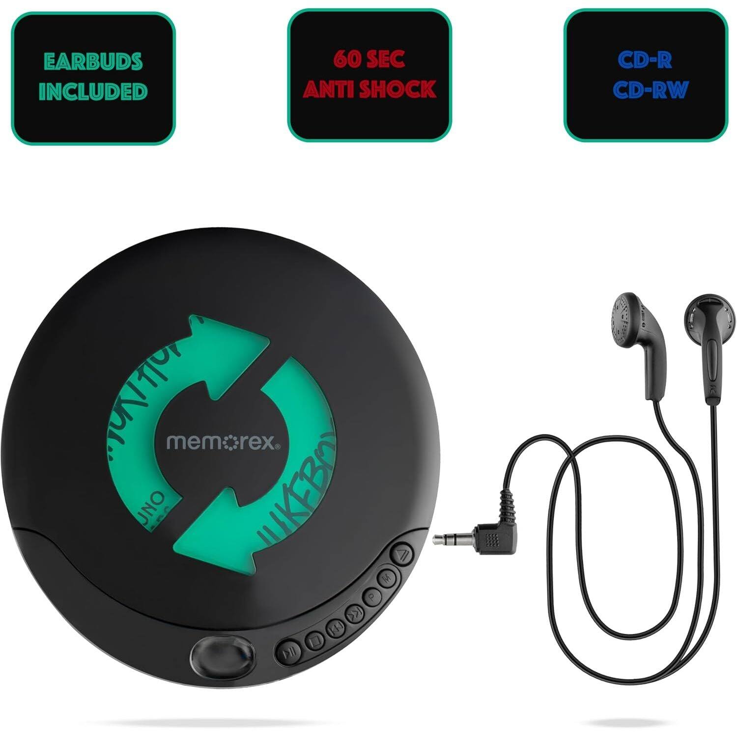 EARBUDS INCLUDED  
60 SEC ANTI SHOCK  
CD-R CD-RW  
mem rex.  
UNO  
IUK M D