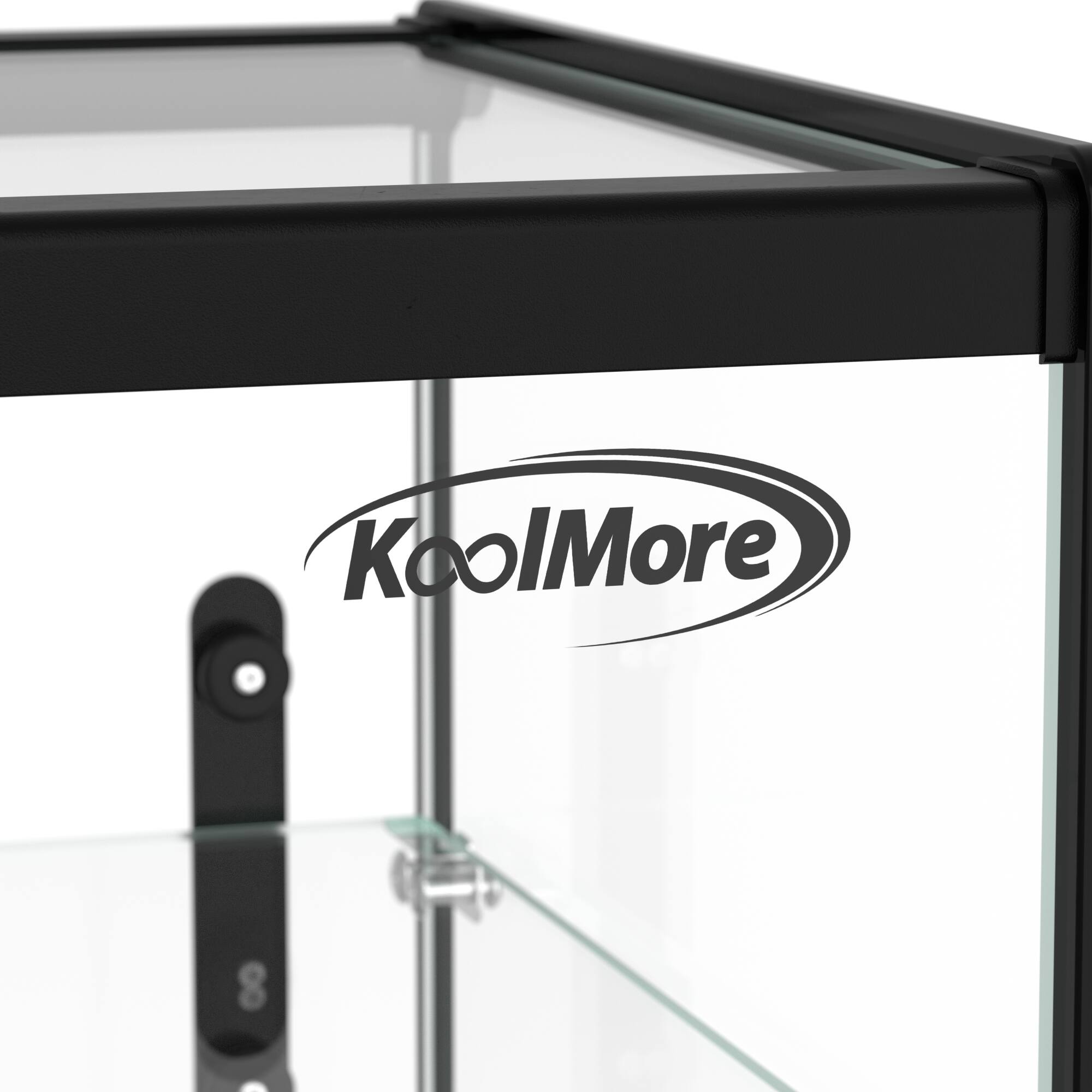 Alt View 6. Koolmore - 33 in. 2 Tiered Pastry Display Case With Shelf and Sliding Door, 3.2 cu. ft. Capacity, ETL Listed (KM-DC-3CSBK) - Black.