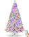 Front. Sugift - 6ft Prelit Flocked Christmas Tree - Artificial Xmas Trees with 250 Multicolor LED Lights & 1000 Branch Tips - White.