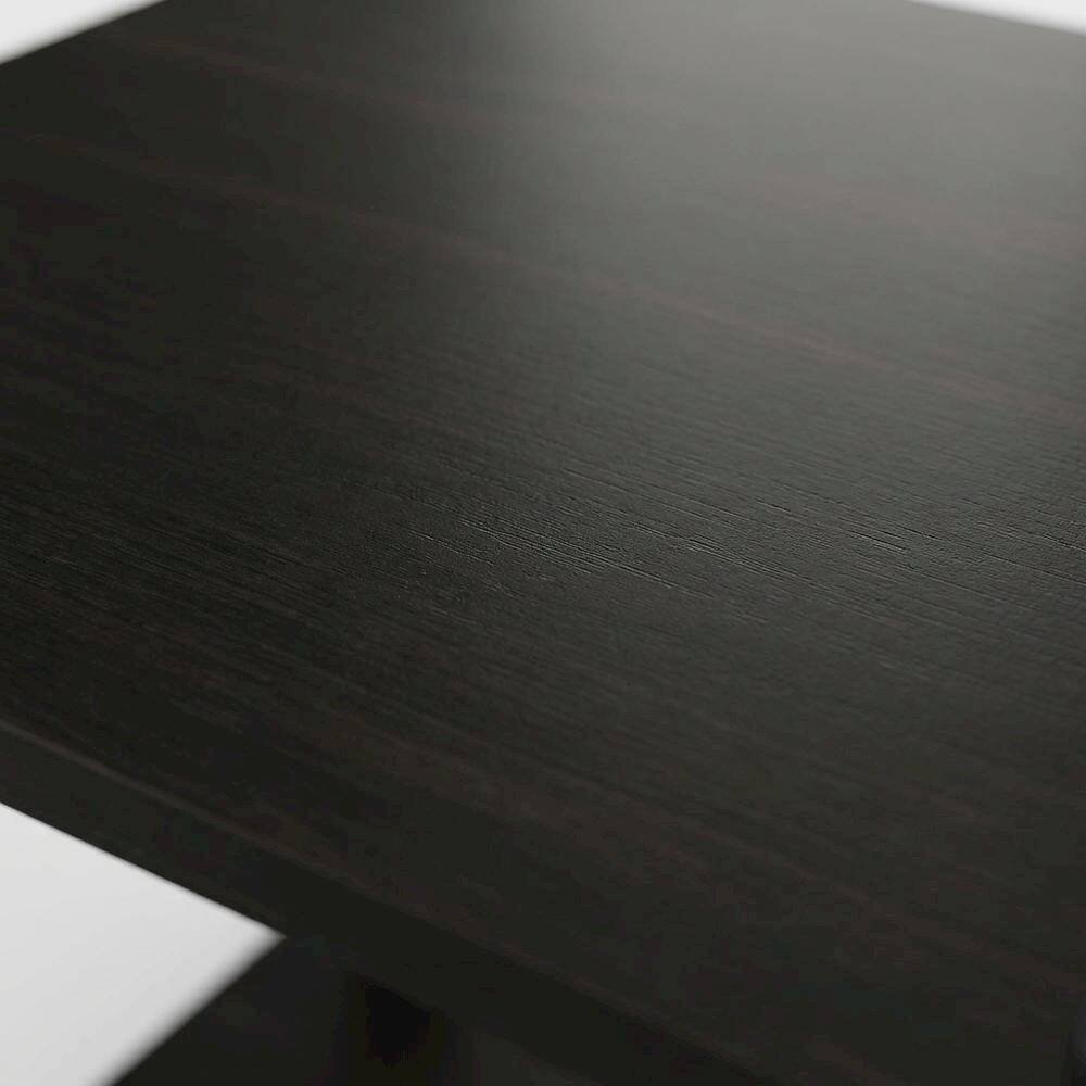 Alt View 1. FurniFact - Small Espresso/Black End Table for Compact Living Spaces - Espresso/Black.