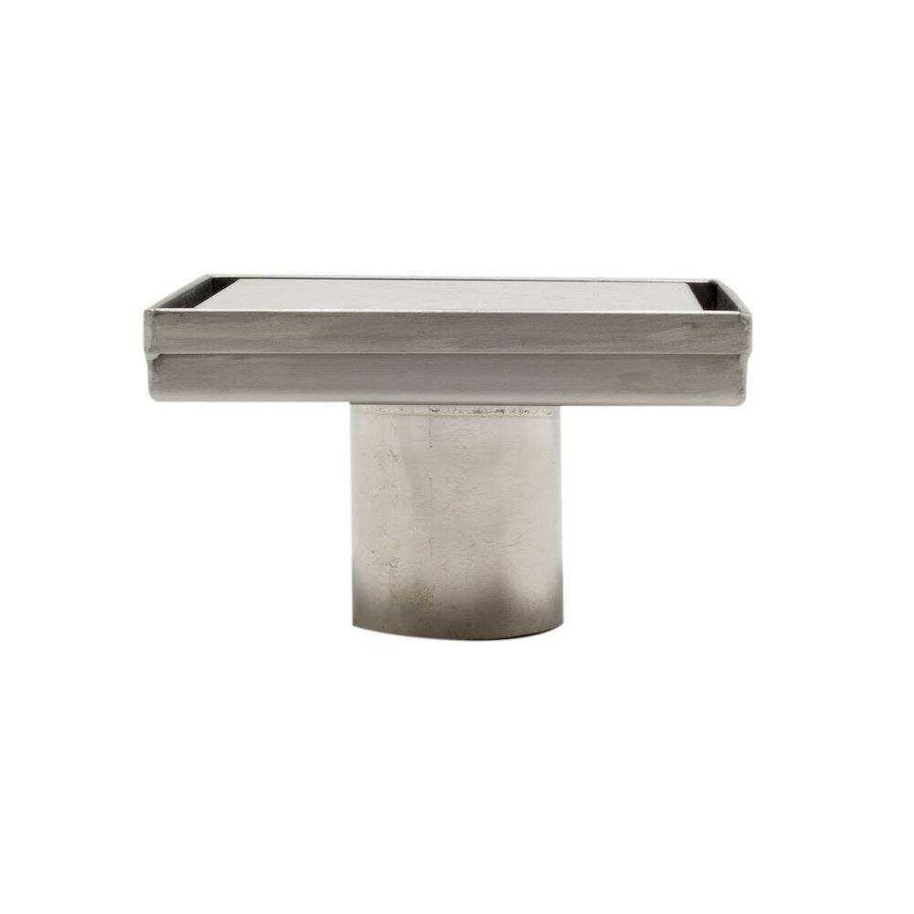 Back. Alfi - 5" x 5" Modern Square Brushed Stainless Steel Shower Drain with Solid Cover - Stainless Steel.