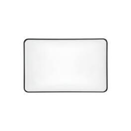 Elegant Decor - Contour Metal Rectangle Mirror 30x48 - Black