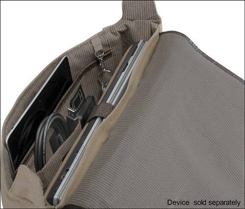 Alt View Standard 2. Targus - City Fusion Messenger Laptop Case - Tan.