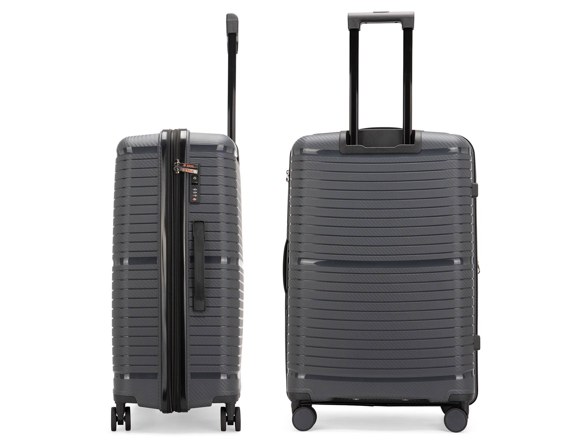 Alt View 3. Bobcat - Bobcat Trencher 3 Piece Expandable Hardside Spinner Luggage Set with TSA Lock - Dark Grey - Dark Grey.