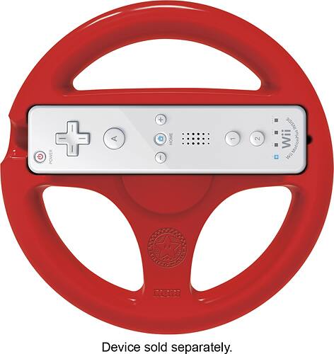 Best Buy Hori Mario Mario Kart 8 Racing Wheel Attachment For Wii And Wii U Red Wiu 068u 1231