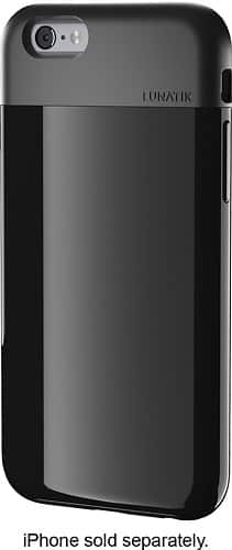Front. LUNATIK - FLAK Skin Case for Apple® iPhone® 6 and 6s - Black.