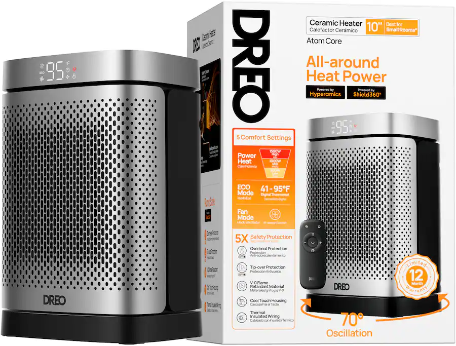 Dreo 1500W Portable Heaters for Indoor use with Remote and
