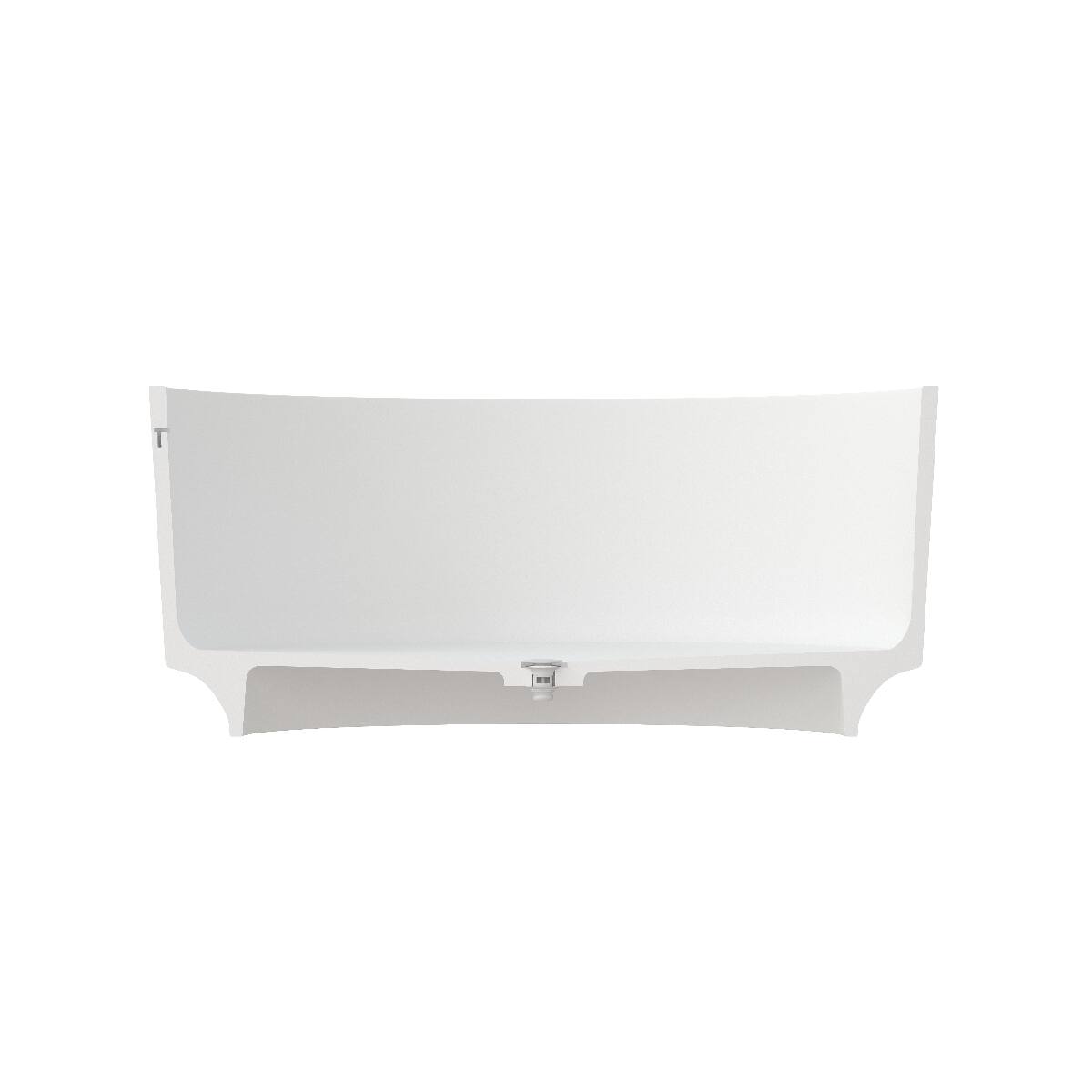 Back. Loheer - Loheer 49 Inch Freestanding Soaking Tub Matte White Solid Surface Deep Soak Bathtub - Matte White.