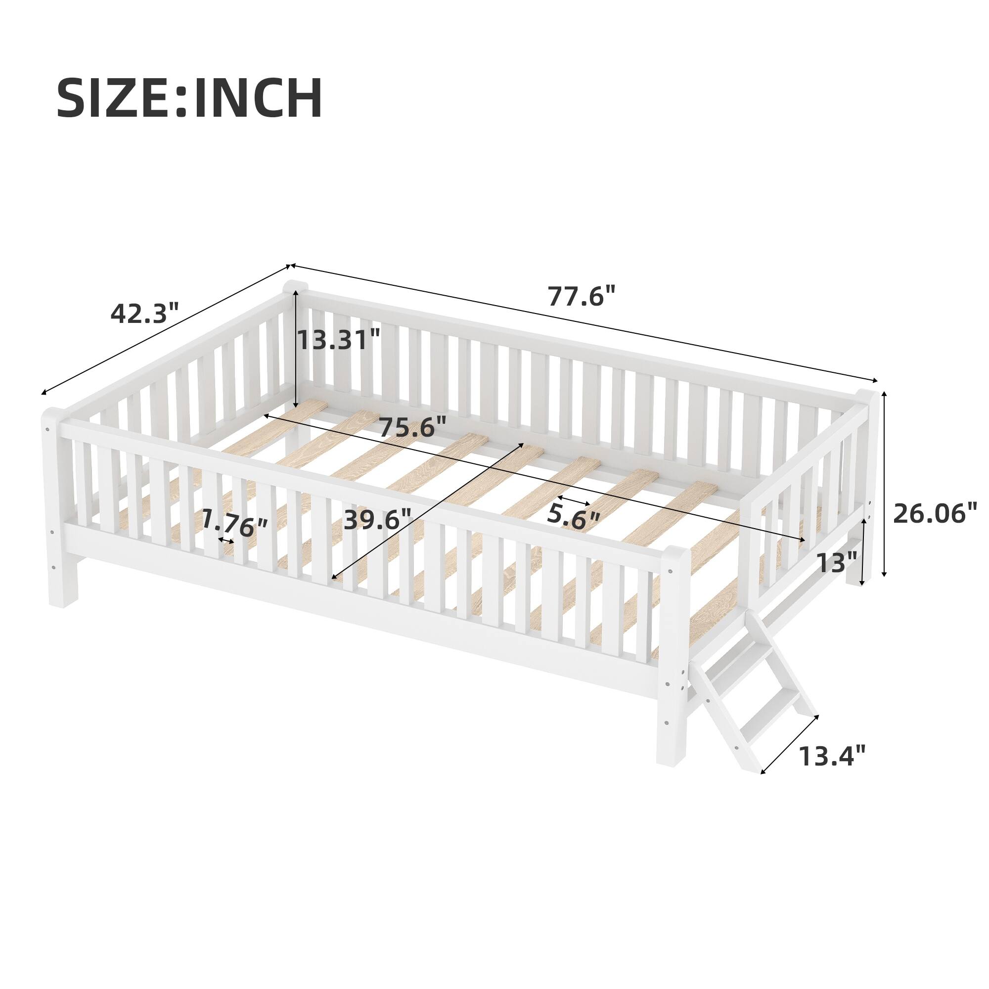 SIZE: INCH  
42.3" 13.31" 77.6" 75.6" 1.76" 39.6" 5.6" 26.06" 13" 13.4"