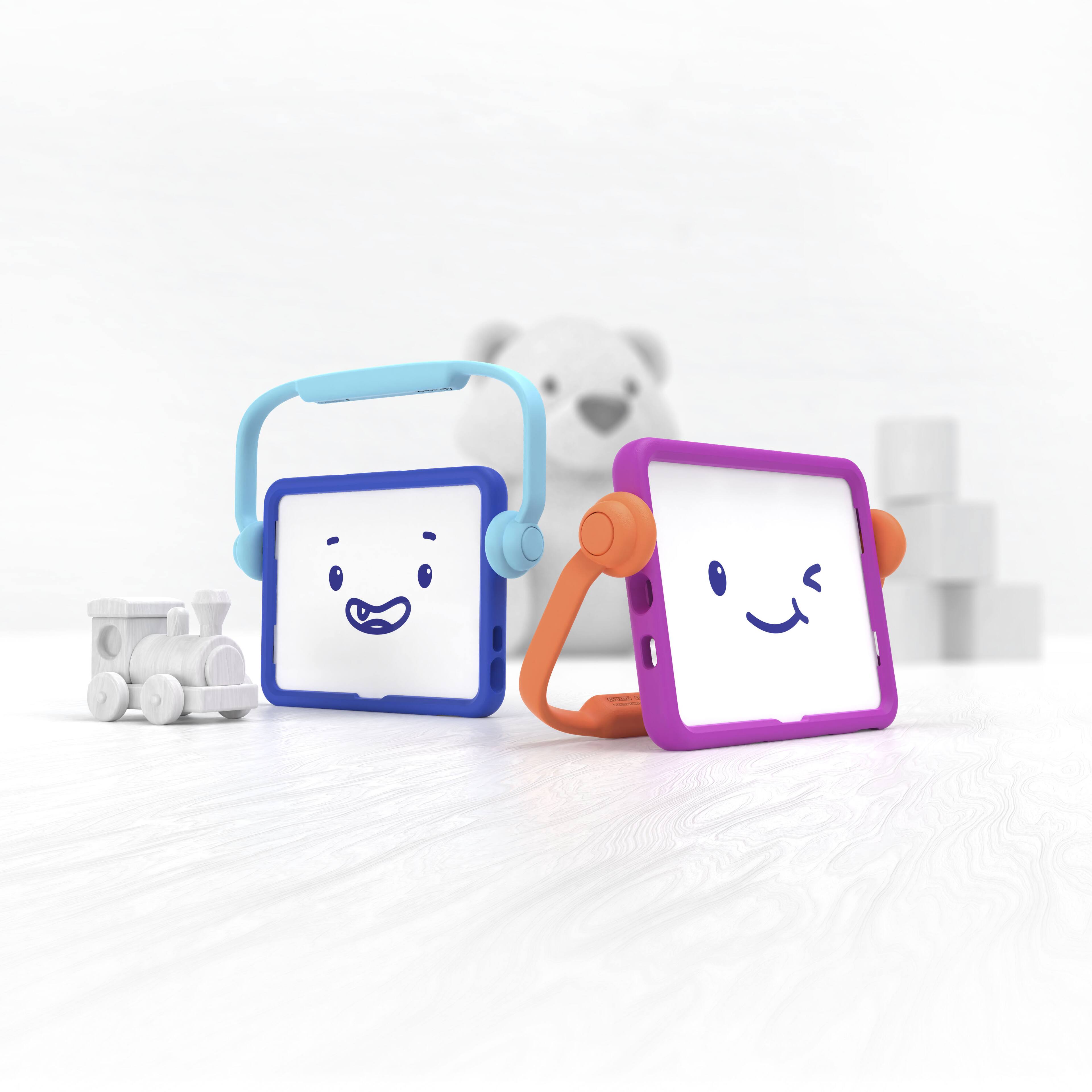 Alt View 3. Speck - E Case for Apple iPad 11"(A16 chip 2025) and iPad 10.9" (10th Generation) - Charge Blue/Brave Blue.