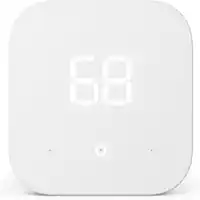 Amazon - Smart Thermostat – Save money and energy - Works with Alexa and Ring - C-wire required - White - Front_Zoom