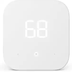Amazon - Smart Thermostat – Save money and energy - Works with Alexa and Ring - C-wire required - White