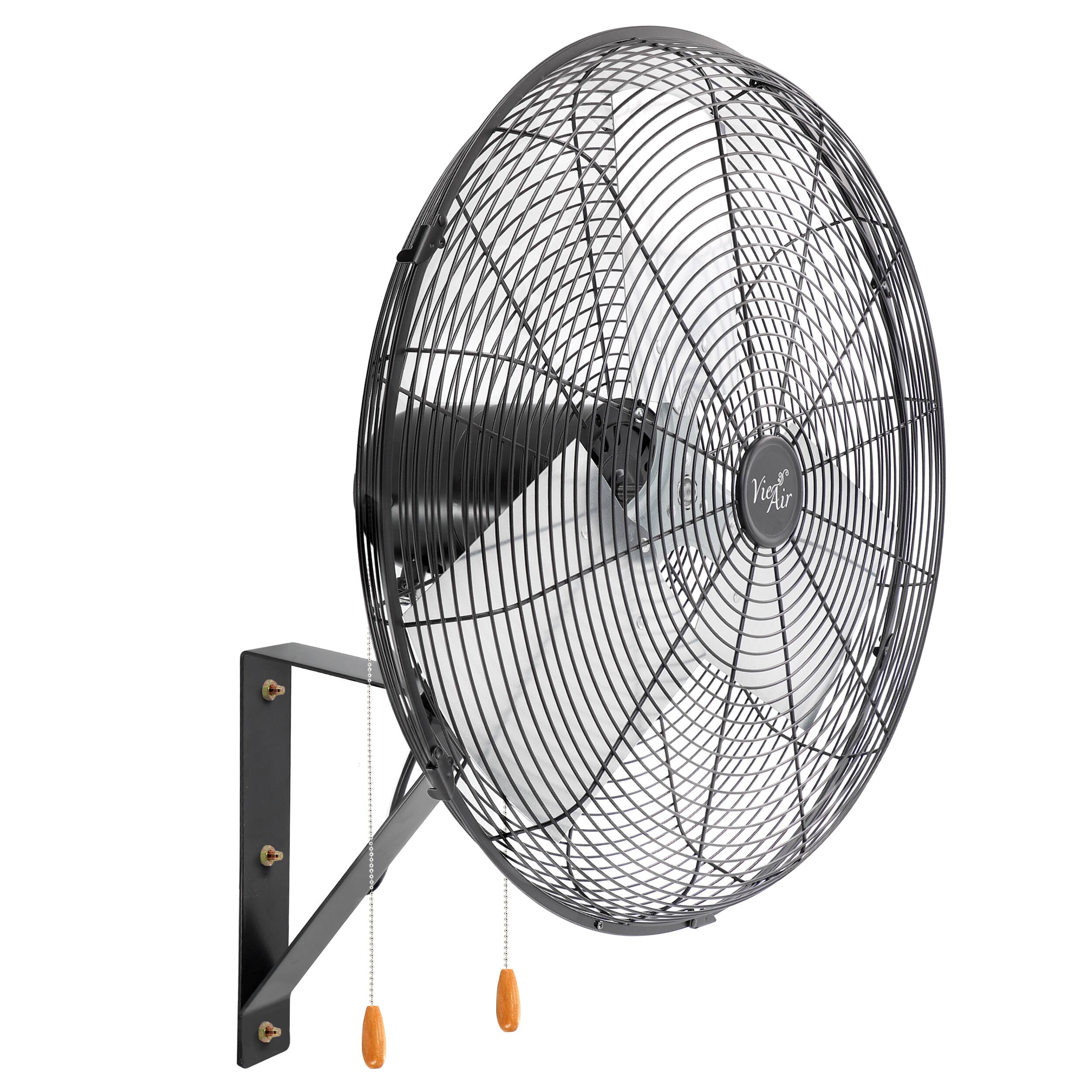 Front. VieAir - Vie Air 20 Inch Indoor Oscillating Industrial Wall Fan - Black.
