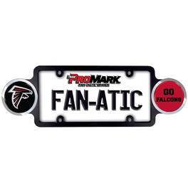 PRORUN - Atlanta Falcons Automotive License Plate Frame with Team Badges - Multi