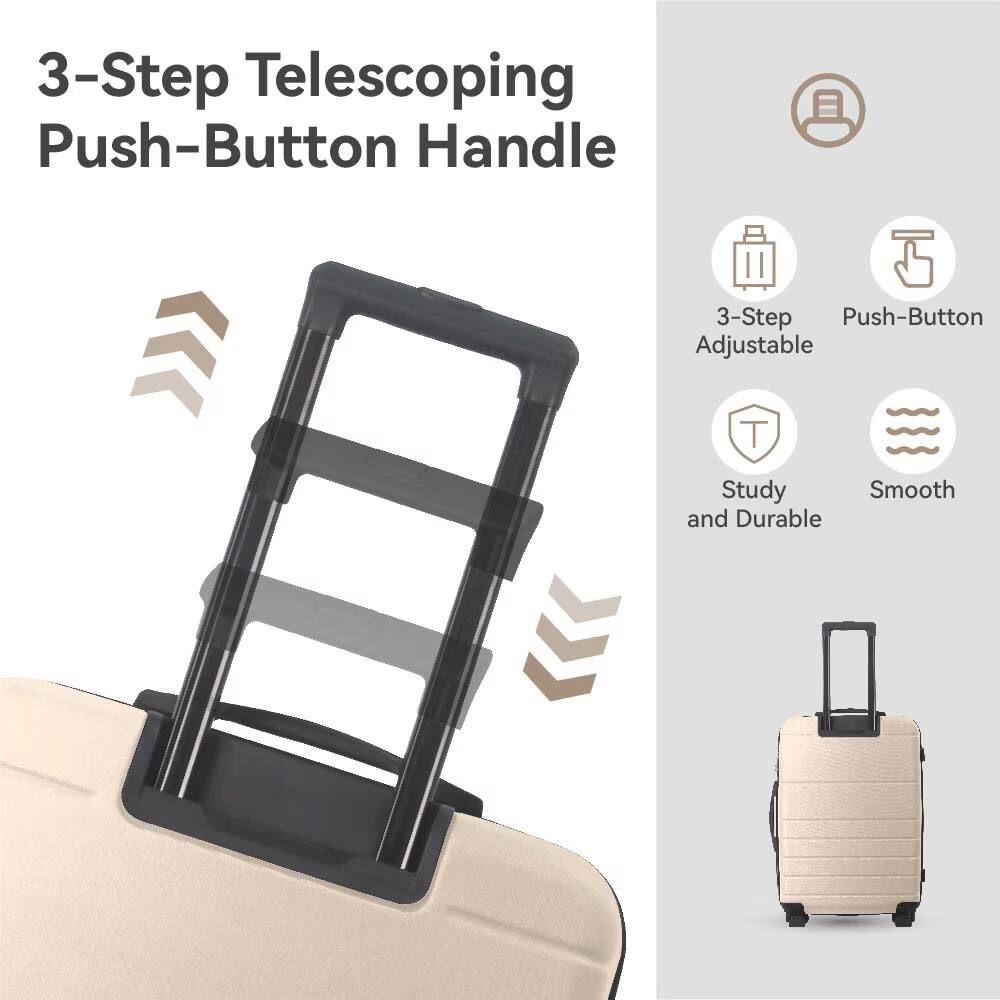 3-Step Telescoping Push-Button Handle

- 3-Step Adjustable
- Push-Button
- Study and Durable
- Smooth
