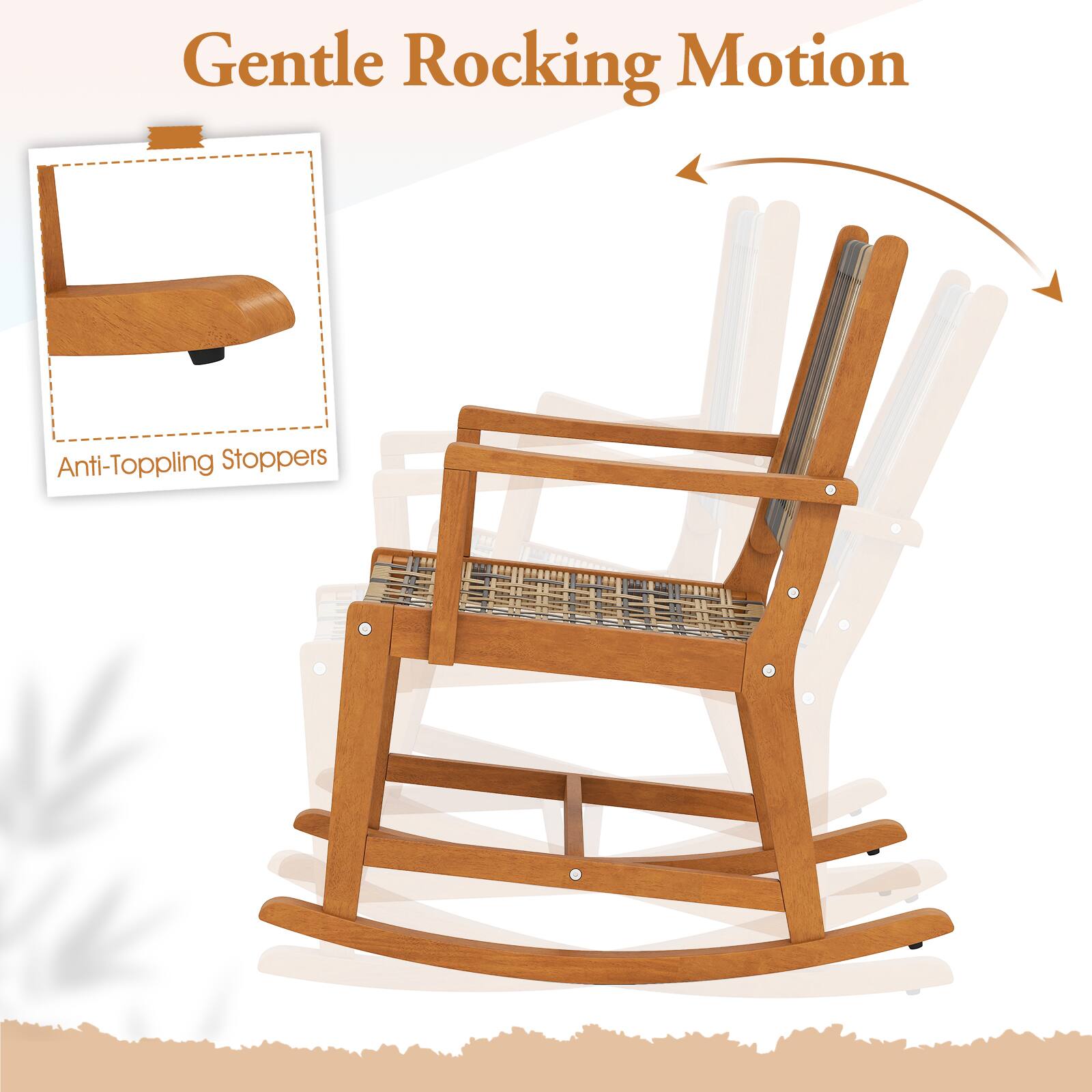 Gentle Rocking Motion

Anti-Topping Stoppers