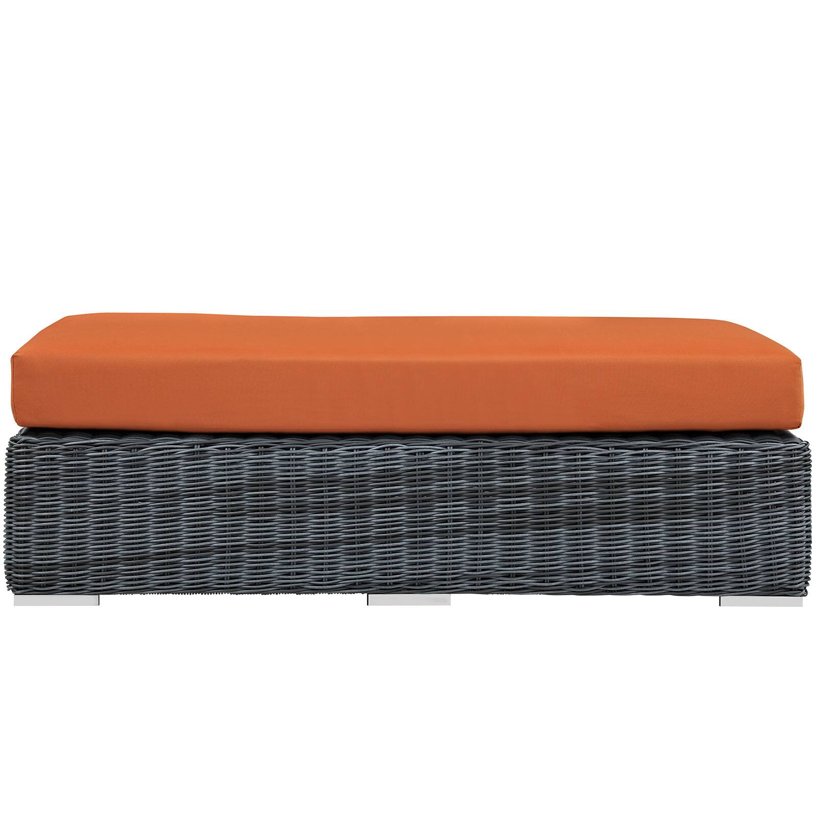 Alt View 1. Modway - Summon Outdoor Patio Sunbrella® Rectangle Ottoman by Modway - Canvas Tuscan.