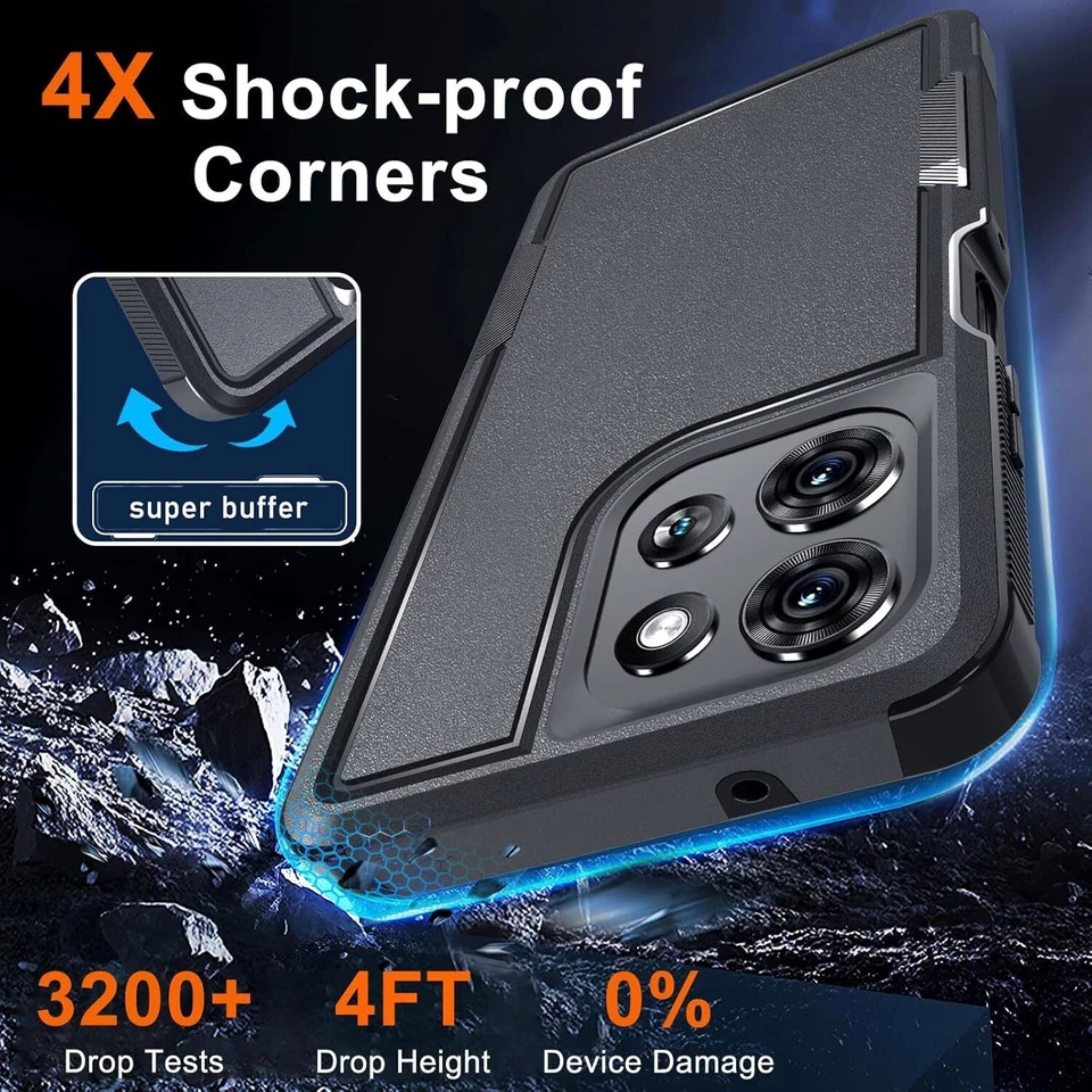 4X Shock-proof Corners super buffer 3200+ 4FT 0% Drop Tests Drop Height Device Damage