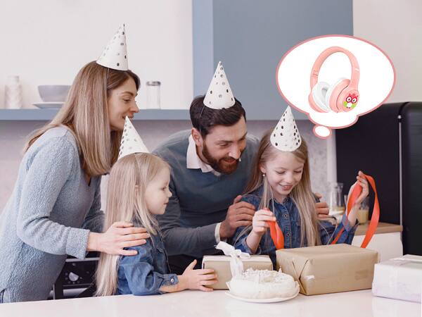 Alt View 9. Loheer - Loheer Kids Bluetooth 5.4 Wireless Headphones with ANC, 94dB Volume Limit, 50H Playtime, Wired 3.5mm, Pimk.