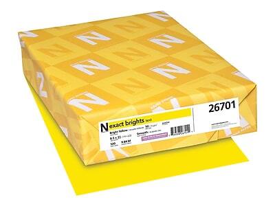 1. N N N N N N N
2. N N 26701
Exact Brights
Bright Yellow
85.9%
500 sheets