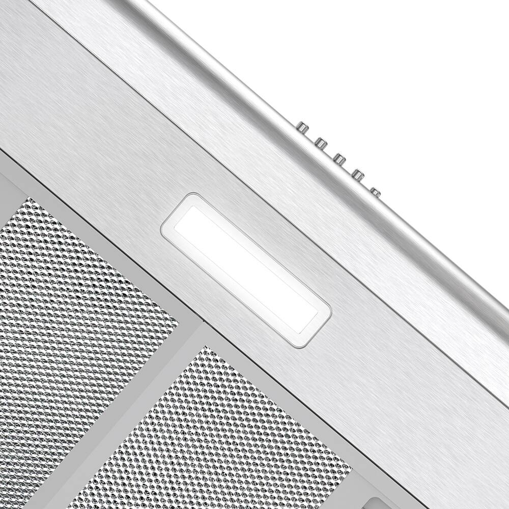 Alt View 9. Streamline - 36 in. Tigli Ductless Undermount 80 CFM Range Hood, Mesh Filters, Push Button Control, LED Light - Brushed Stainless Steel.