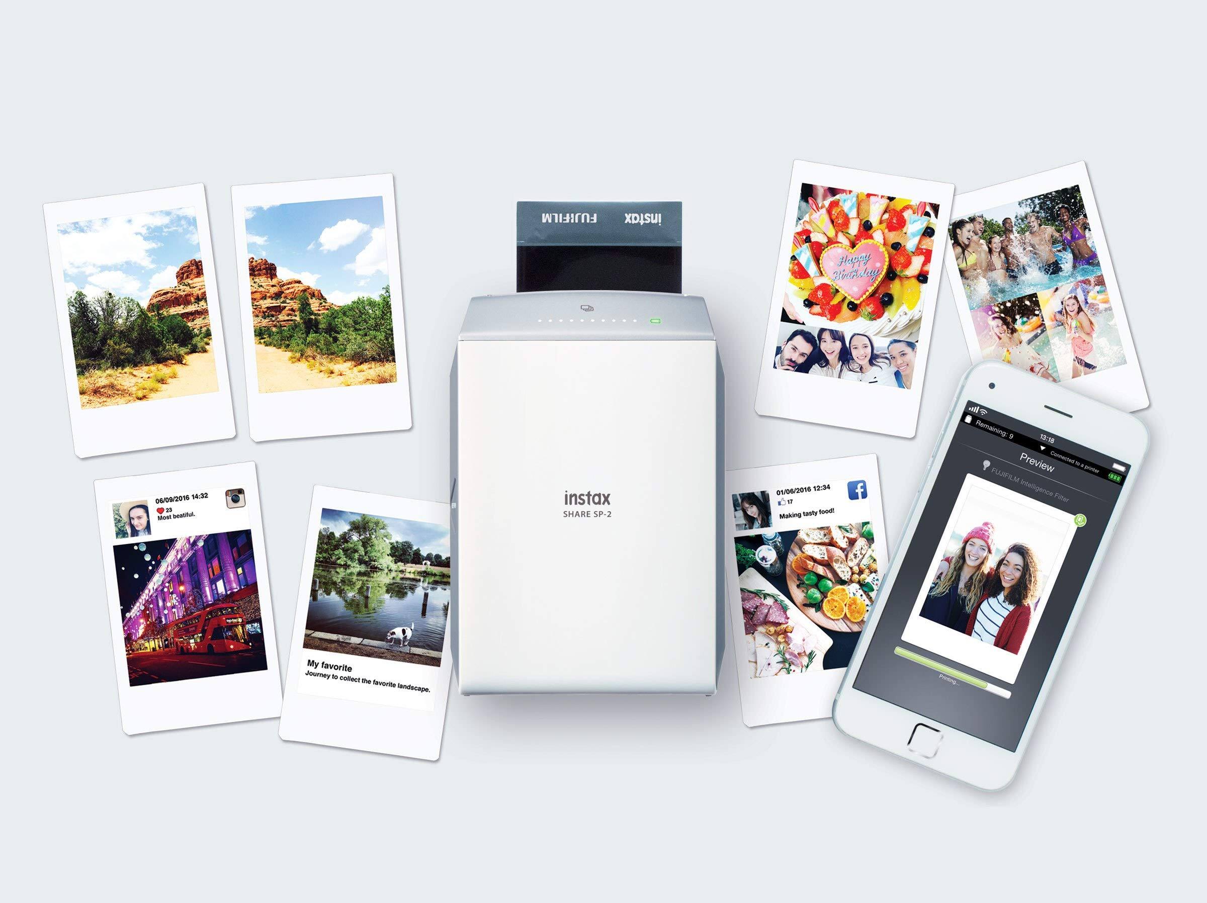 FUJIFILM instax  
idday ky 06/09/2018 14:32  
- oa - instax SHARE SP-2 01/04/2018 12:34  
- tasty - Muking f u Y Renuering . D  
Preview Cm - PLLAP - M - intelligence Fiber  
My favorite Journey - collect m - Ientucape