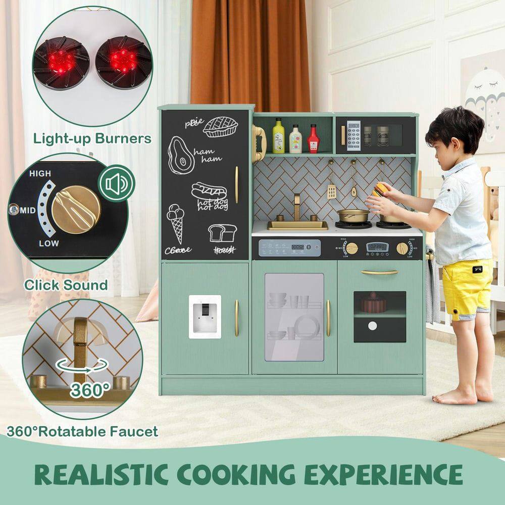 Light-up Burners  
HIGH  
MID  
LOW  
Click Sound  
360°Rotatable Faucet  
REALISTIC COOKING EXPERIENCE