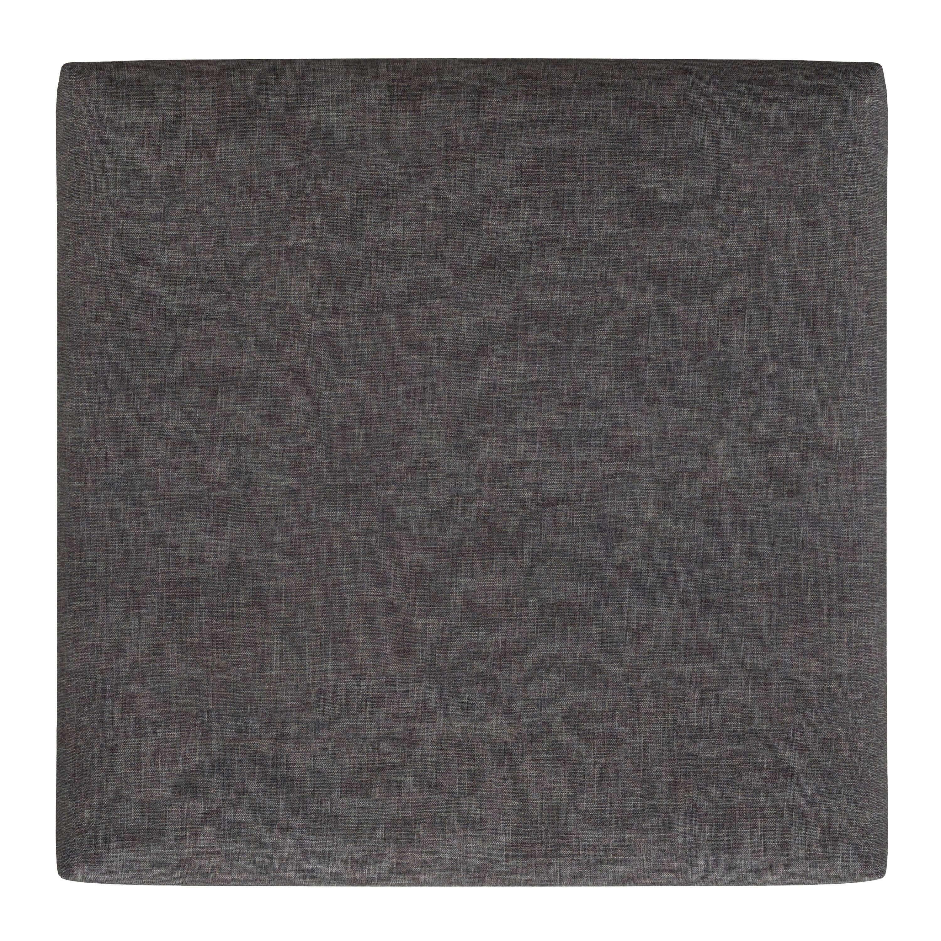 Back. Simpli Home - Rebecca 36 inch Mid Century Coffee Table Storage Ottoman with Lift Up Lid in Slate Grey Polyester Linen, Assembled - Slate Grey.