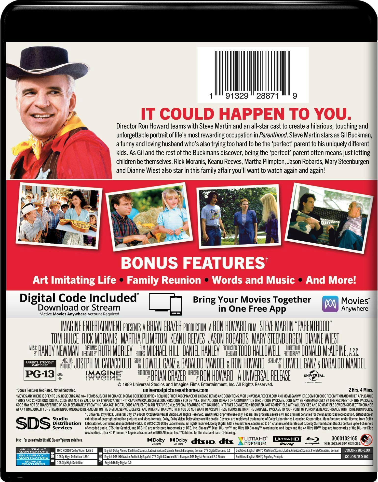 Back. Parenthood   - 4K Blu-Ray.