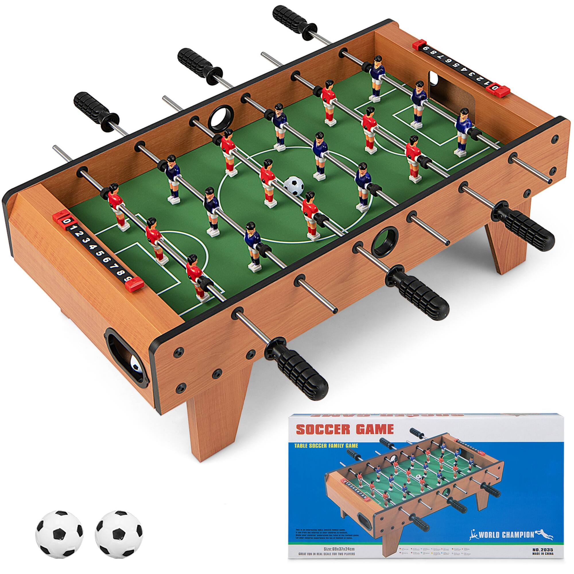 Costway - 27'' Foosball Table Competition Game Room Soccer football Sports Indoor w/ Legs - Multi-Color