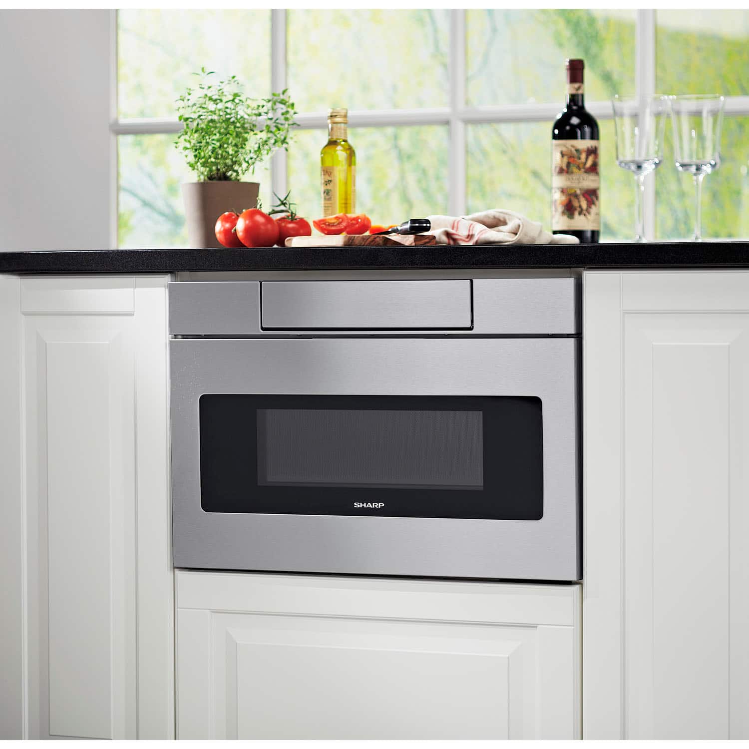 Alt View 11. Sharp - 1.2 Cu. Ft. Built-in Microwave Drawer with Sensor Cooking - Stainless Steel.