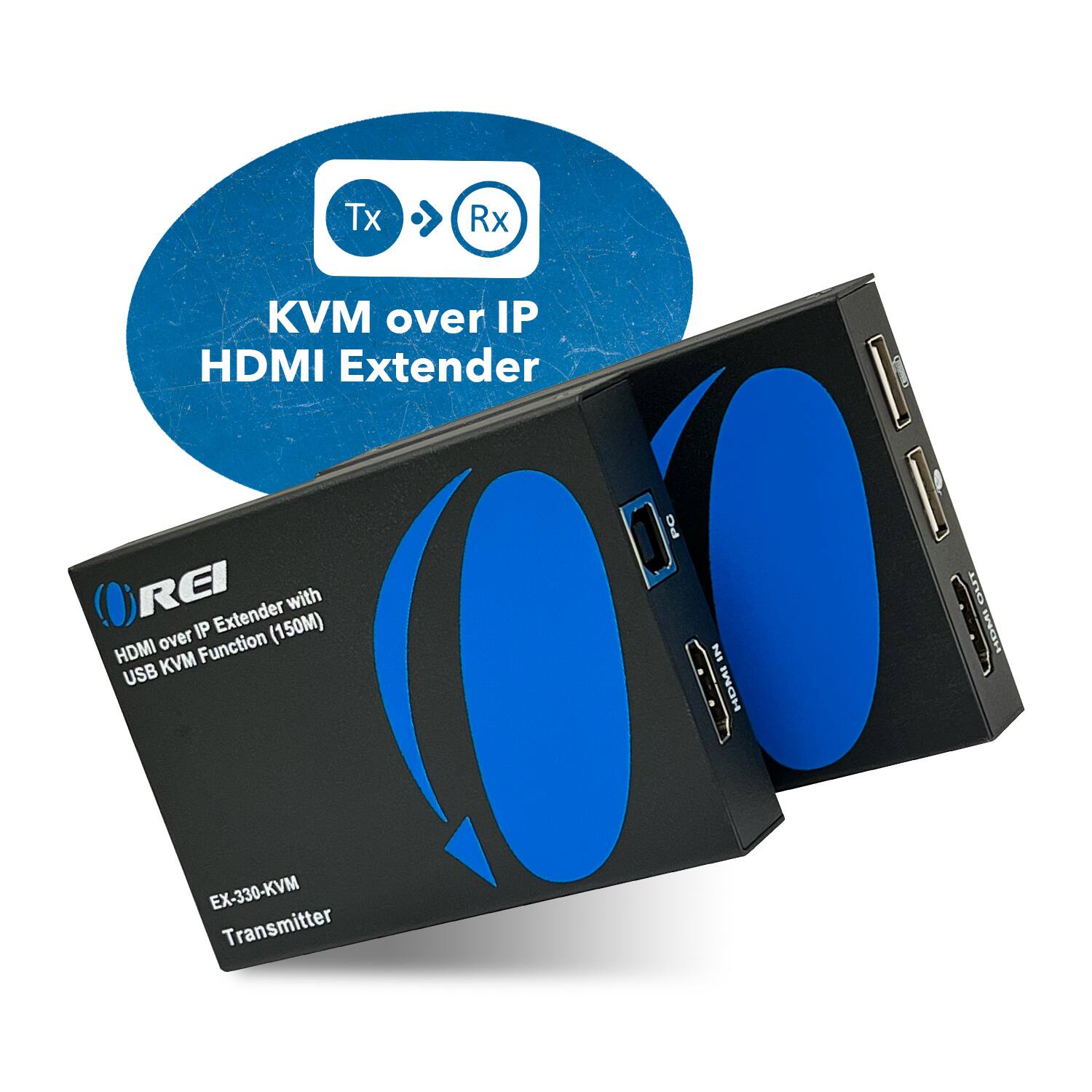 REI Extender with HDMI over IP Function (150M) USB KVM PO 1P HDMI OUT HOM EX-330-KVM Transmitter