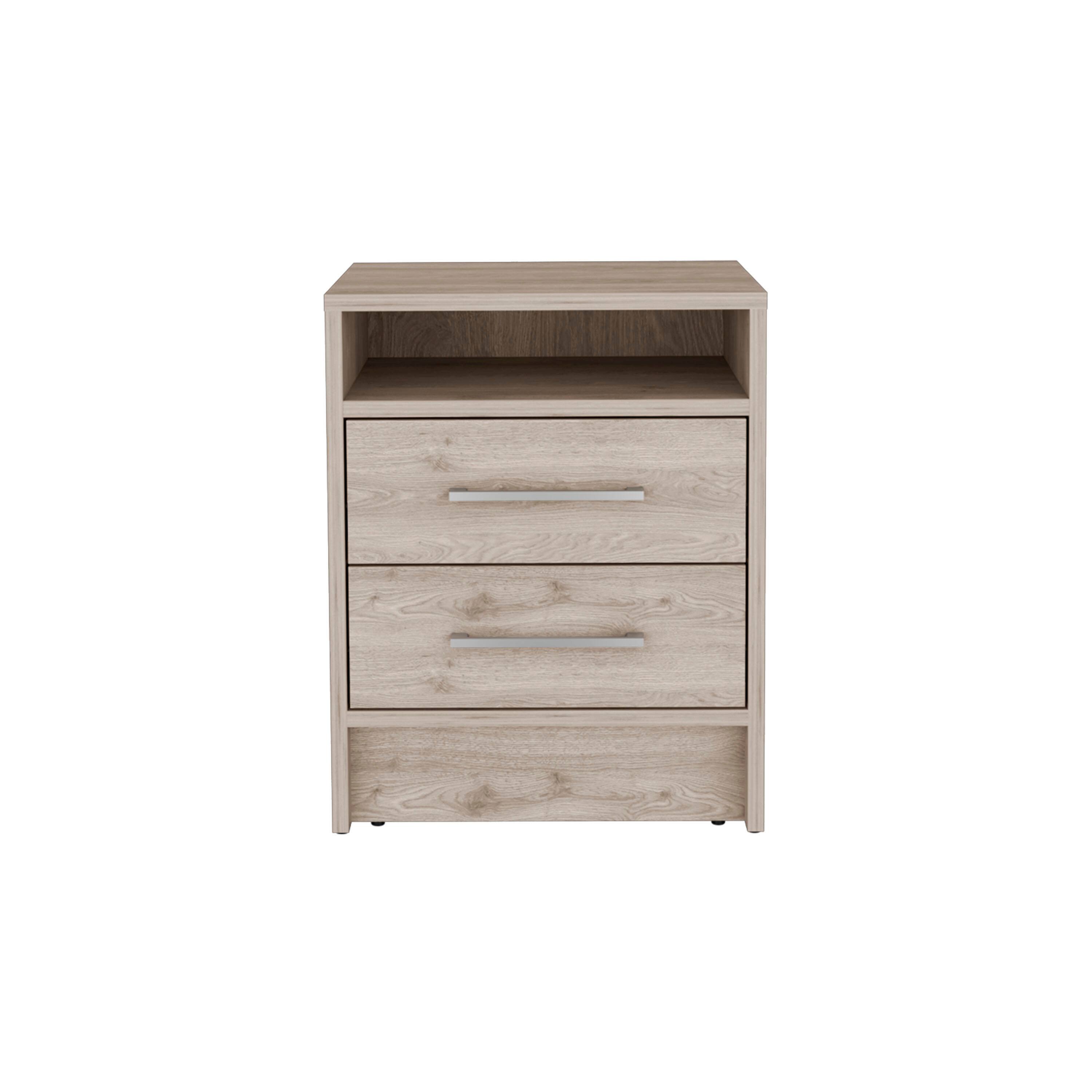 Alt View 4. Spaco - Spaco Nightstand with 2 Darwers, End Table, Side Table Superior Top for Bedroom - Gray.