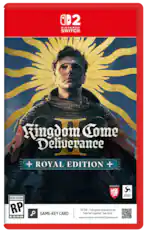B2 NINTENDO SWITCH
Kingdom Come Deliverance
ROYAL EDITION
WARHORSE
DEEP SILVER
RATING PENDING RP
GAME-KEY CARD
XX GB - Full game download via internet required. See back.
support.nintendo.com/switch2/gamekeycard