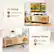 The text on the image is grouped as follows:
1. TV Stand - Living Room - Bedroom
2. Display Stand - Entryway - Office