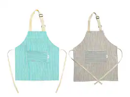 Tovla Jr - Apron Gift Set for Kids - Baking and cooking with Pocket for Boys and Girls - Print - Striped