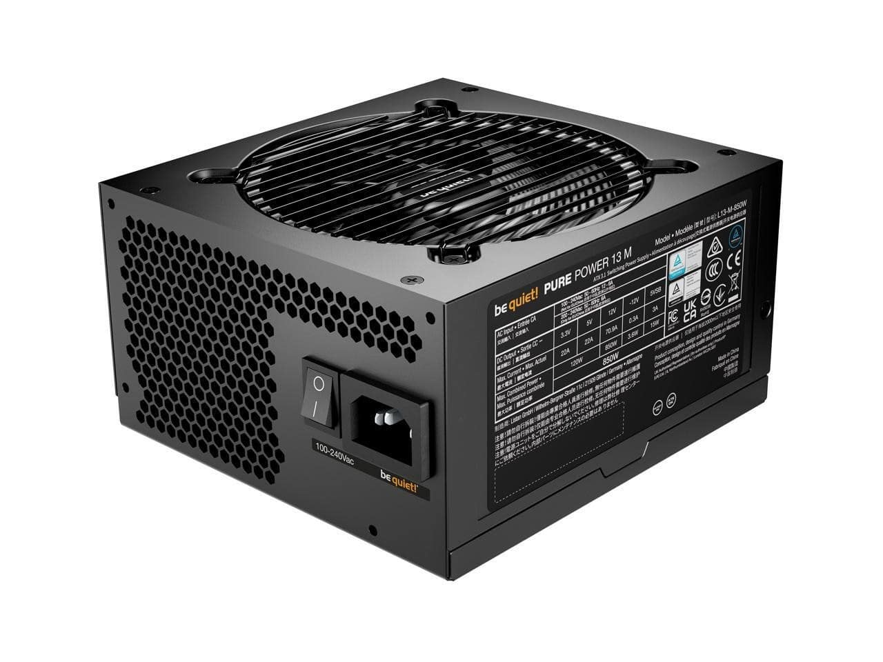be quiet! Pure Power 13 M 850W ATX 80 Plus Gold Modular Power