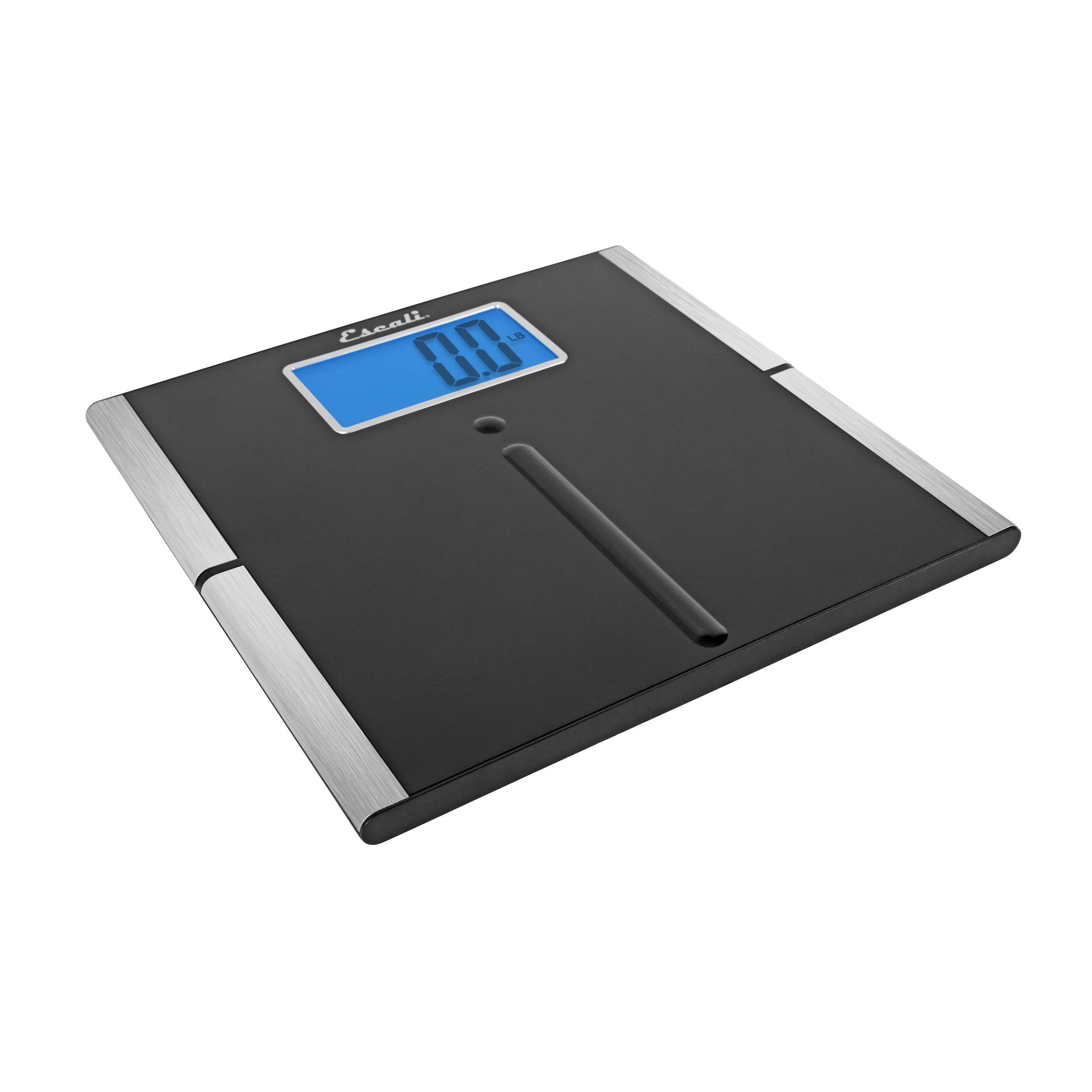 Angle. Escali - Ultra Slim Easy Read Body Scale - Black.