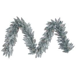 Vickerman - 9'x14" Garland Dura-Lit LED 100WmWt - Silver