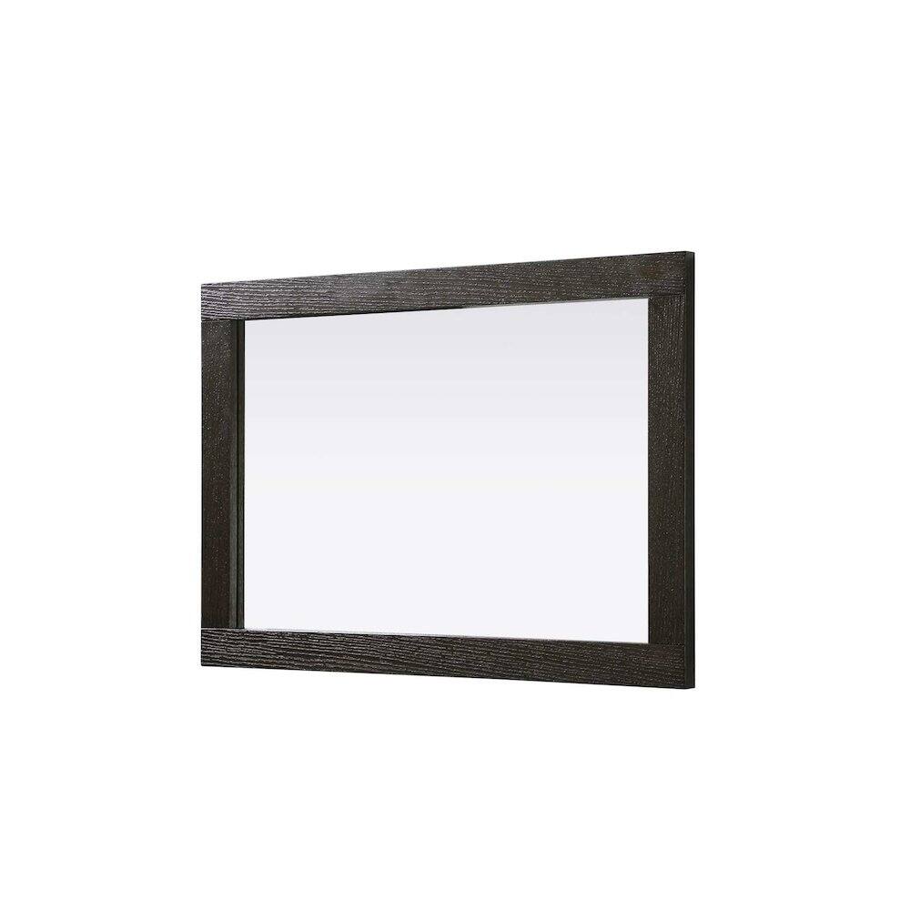 Alt View 1. Elegant Kitchen and Bath - Noah Wooden Rectangle Mirror 22 x 32 in Chocolate Oak - Chocolate Oak.