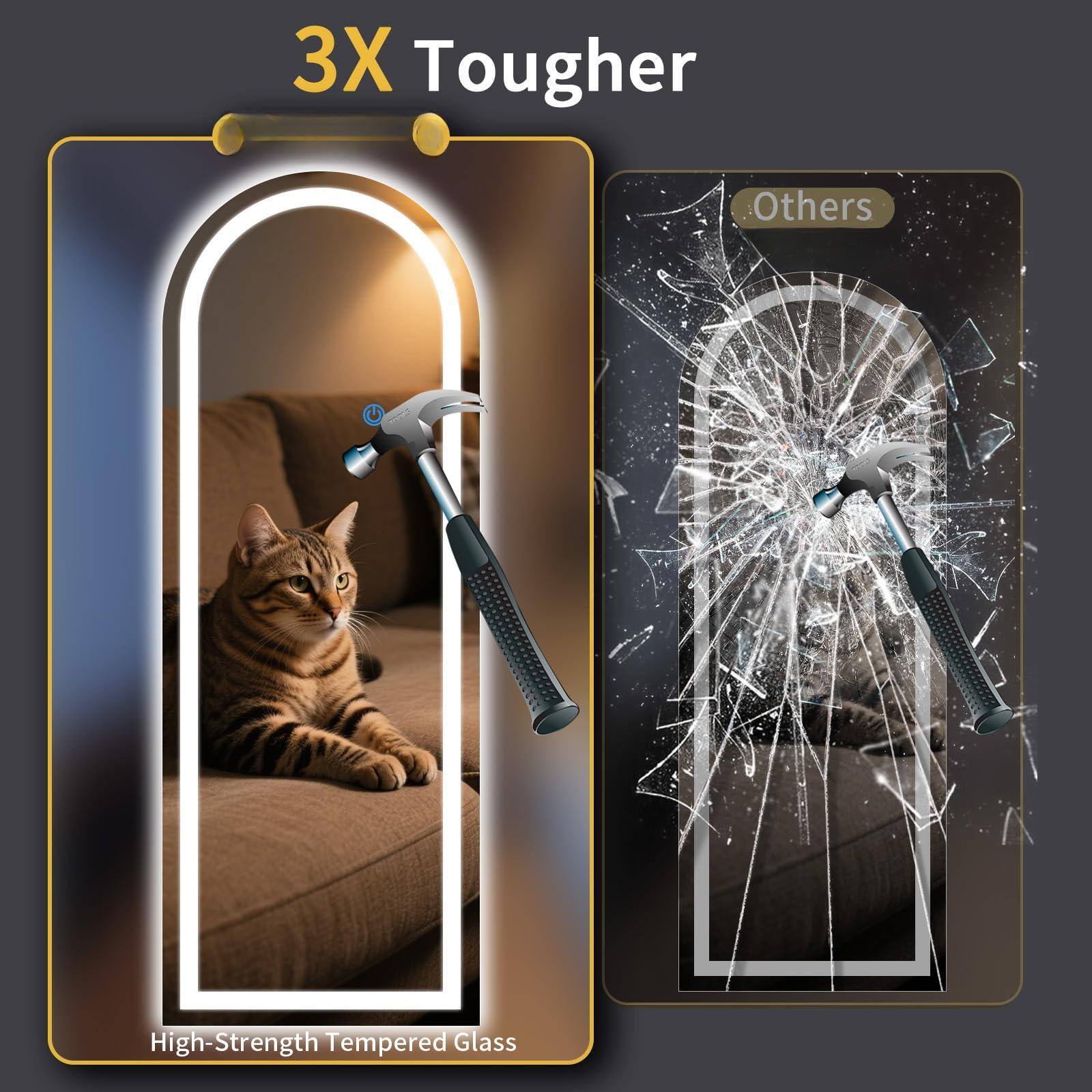 3X Tougher

High-Strength Tempered Glass

Others