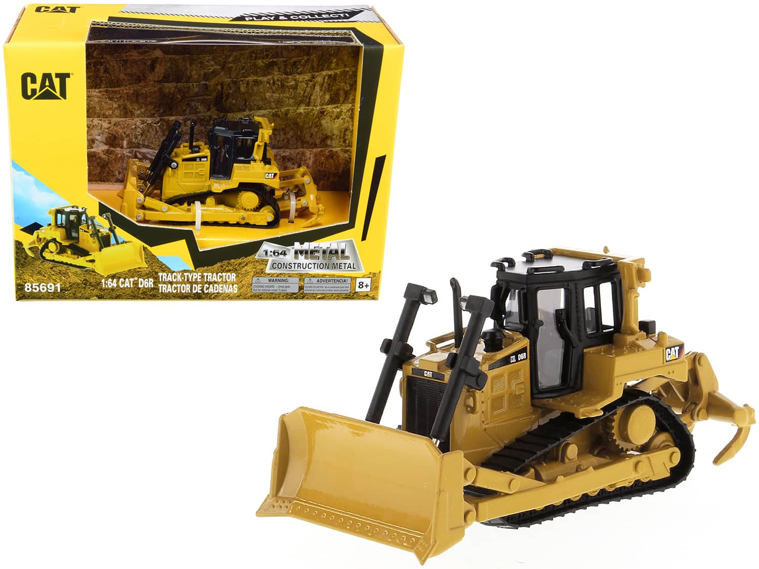 "CAT Caterpillar D6R Track-Type Tractor ""Play & Collect!"" Series 1/64 Diecast Model made by Diecast Masters" price history on PriceWatchPro