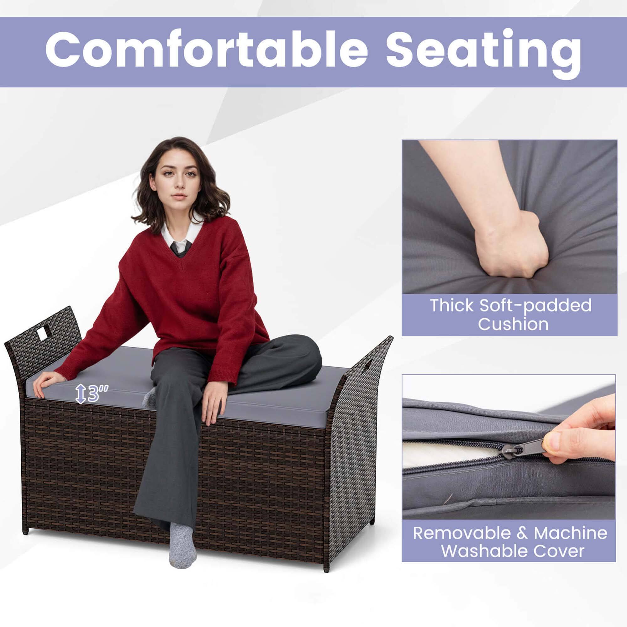 Comfortable Seating
Thick Soft-padded Cushion
Removable & Machine Washable Cover