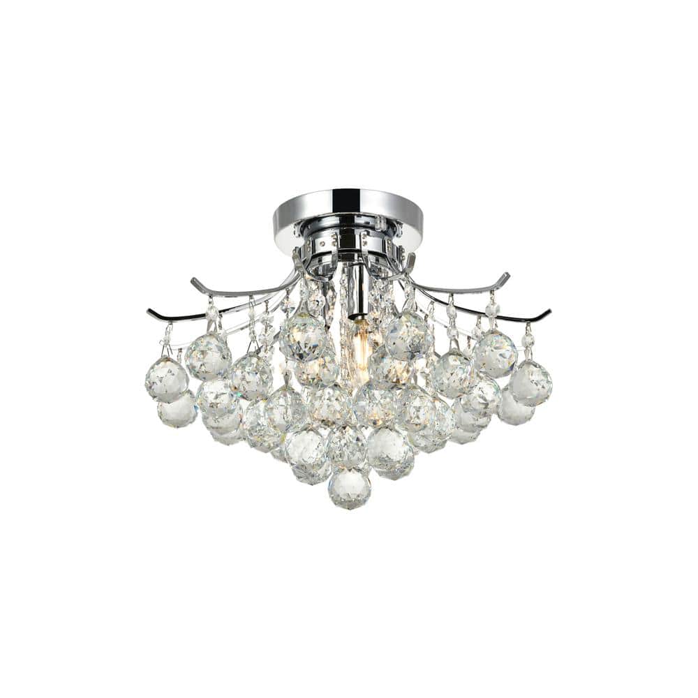 Elegant Lighting - Toureg 3 light Flush Mount Clear Royal Cut Crystal - Chrome price history on PriceWatchPro