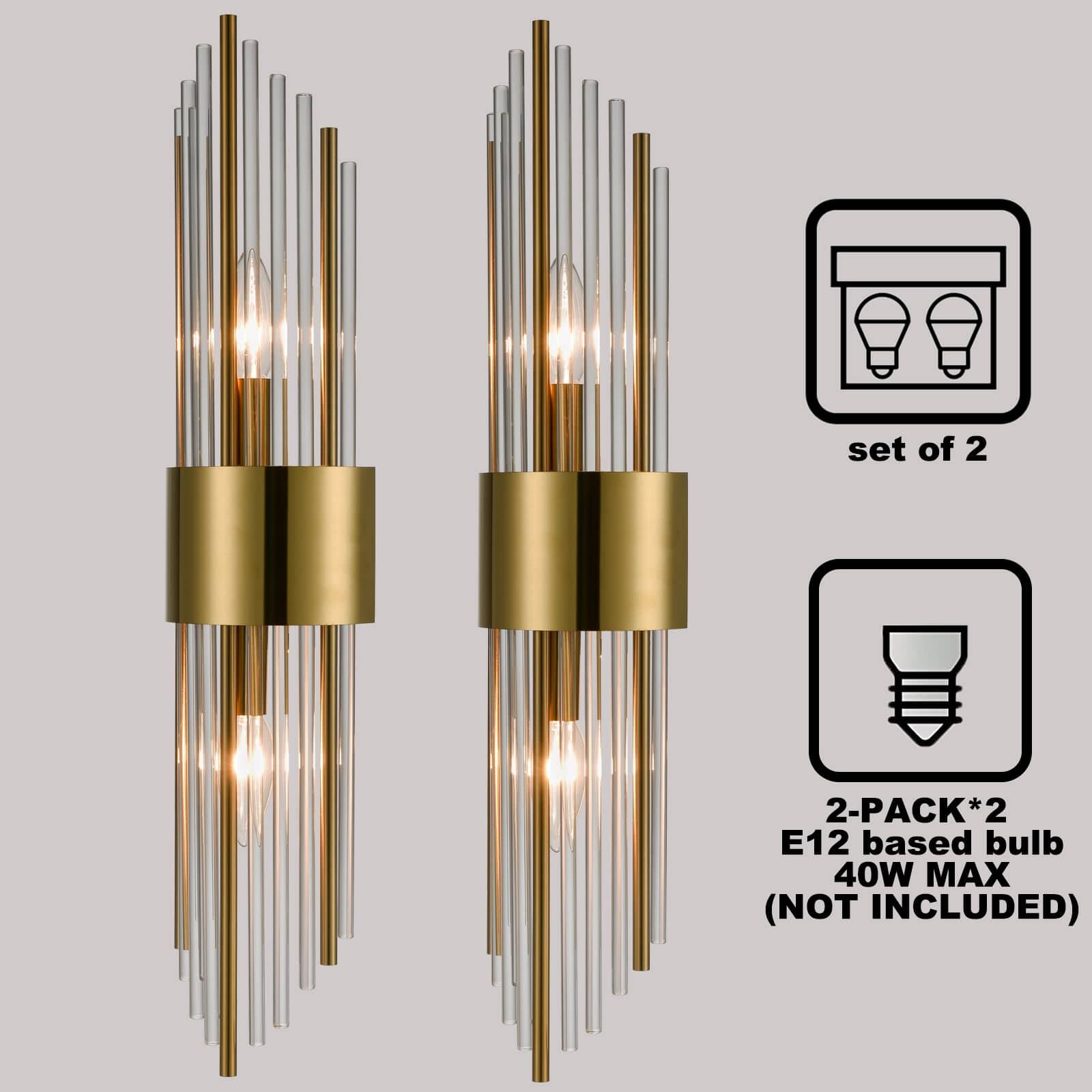 set of 2  
2-PACK*2  
E12 based bulb  
40W MAX  
(NOT INCLUDED)