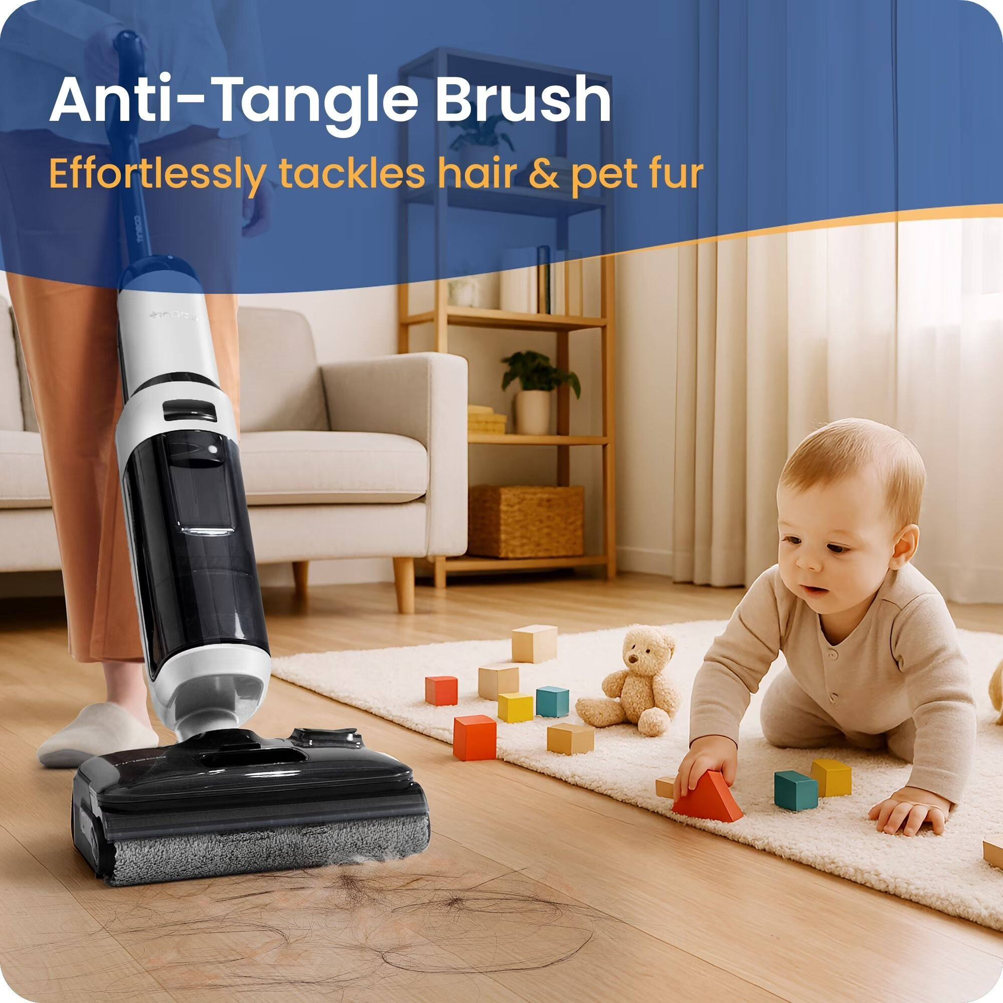 Anti-Tangle Brush  
Effortlessly tackles hair & pet fur