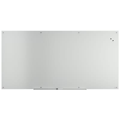 TRU RED - TRU RED™ Magnetic Tempered Glass Dry Erase Board, 8' x 4' - White