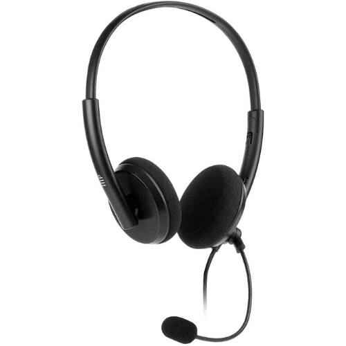Left. Monoprice - Monoprice WFH Wired Web Meeting Headset with 3.5mm + USB, Lightweight Design, Adjustable Mic & Inline Controls.