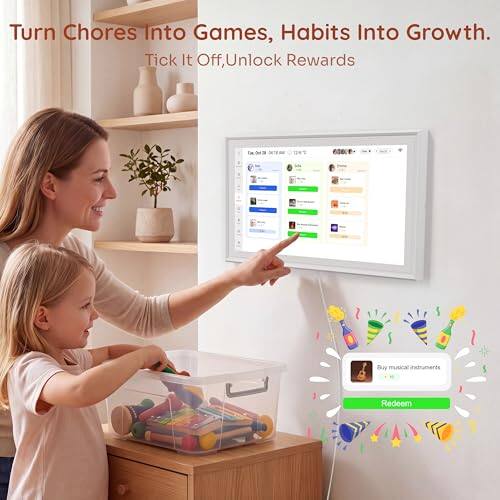 Turn Chores Into Games, Habits Into Growth.  
Tick It Off, Unlock Rewards  

Tir. 0kf20 0418 AM  
6000  
Buy musical instruments  
Redeem